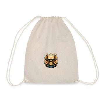 Skull Garden Rings - Drawstring Bag - nature - Front