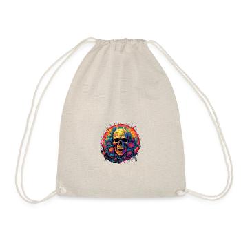 Skull Bloom Burst - Turnbeutel - Natur - Vorne