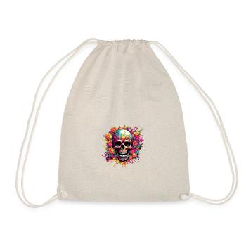 Skull Bloom Burst - Turnbeutel - Natur - Vorne