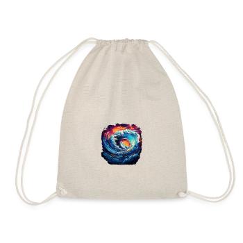 Neon Ocean Odyssey - Drawstring Bag - nature - Front