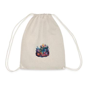 Art Nouveau Nautical - Drawstring Bag - nature - Front