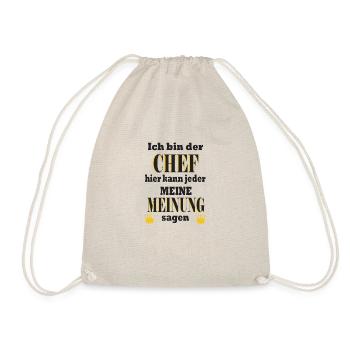 Ich bin der Chef - Meine Meinung - Turnbeutel - Natur - Vorne