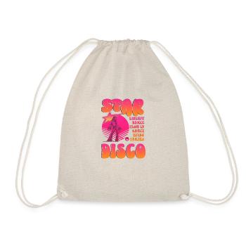 Disco Star - Bohemian Dancer and Retro Rhythms - Drawstring Bag - nature - Front