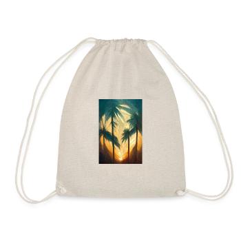 Palm trees before sunset - Drawstring Bag - nature - Front