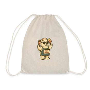 Un ours polaire vend des glaces - Sac de sport léger - nature - Devant