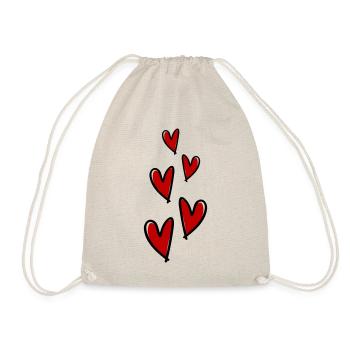 Hearts Love Symbol - Drawstring Bag - nature - Front