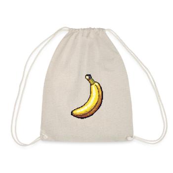 Banane Pixel Gamer - Turnbeutel - Natur - Vorne