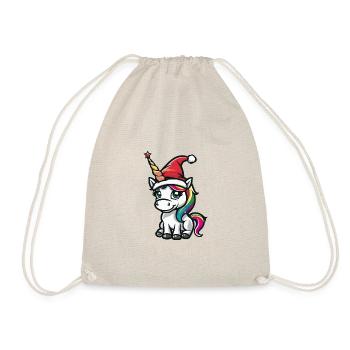 Unicorn Christmas - Drawstring Bag - nature - Front