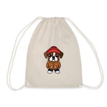 Chien Boxer Hiver - Sac de sport léger - nature - Devant