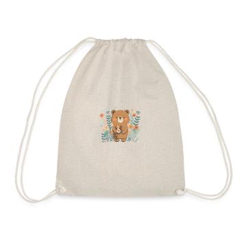 Süßer Teddy Bär - Turnbeutel - Natur - Vorne