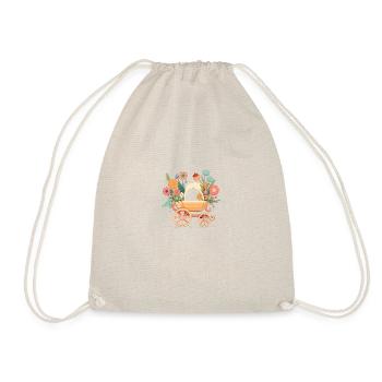 Flowery stroller 4 - Drawstring Bag - nature - Front