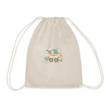 Flowery stroller 8 - Drawstring Bag - nature - Front