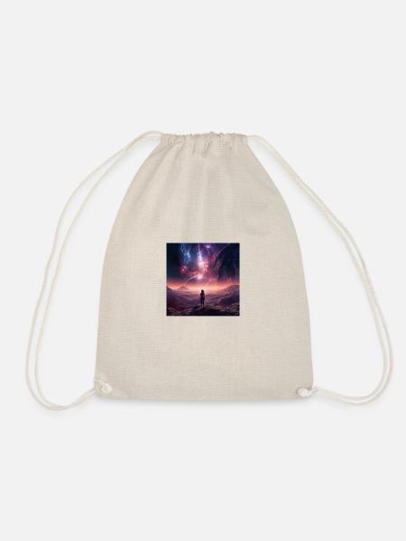 The world of fantasy, positive vibes, the cosmos - Drawstring Bag - nature