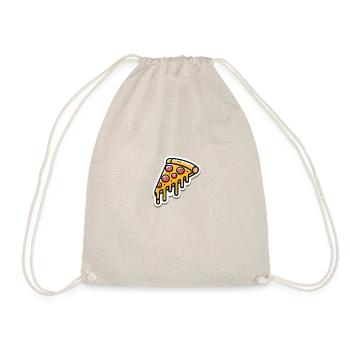 Pizza Cartoon, Pizza Slice, Slice of Pizza Salami - Drawstring Bag - nature - Front