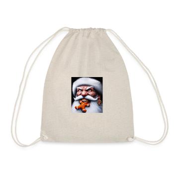 Santa Claus Santa Claus Nasty Gingerbread Man - Drawstring Bag - nature - Front