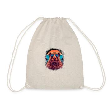 mammal panda birthday animal quote bday brown bear - Turnbeutel - Natur - Vorne