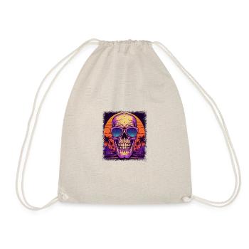 Quote Fingers Skateboard Broken Heart - Drawstring Bag - nature - Front