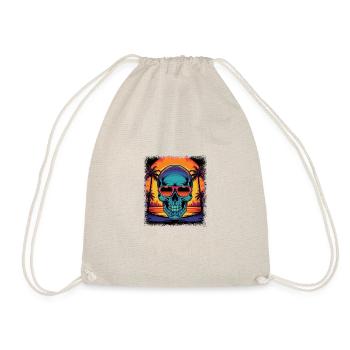 exoskeletal fuck you love skull gift geek - Turnbeutel - Natur - Vorne