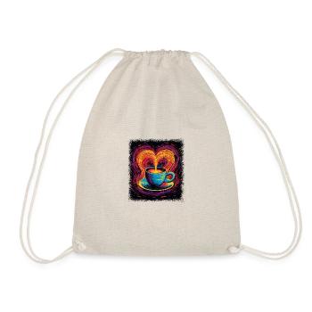Gift Idea Jokes Bday Coffee Lover Milk Morning - Drawstring Bag - nature - Front