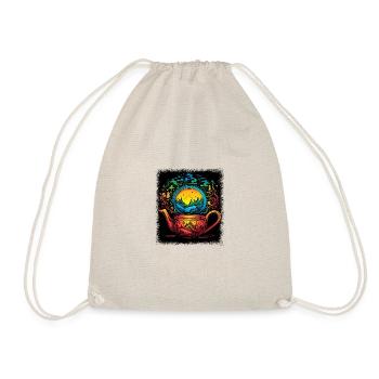 quotes asian geek cartoon animal present girl - Drawstring Bag - nature - Front