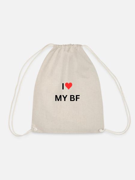I love my BF - Turnbeutel - Natur