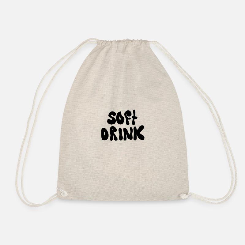 Soft Drink Lettering - Drawstring Bag - nature