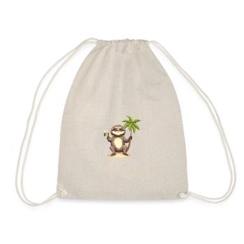 Sloth Summer Vacation - Drawstring Bag - nature - Front
