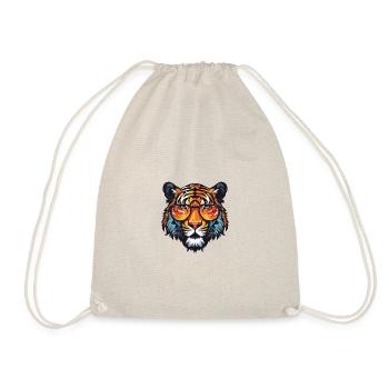 Tiger Head Cool - Drawstring Bag - nature - Front