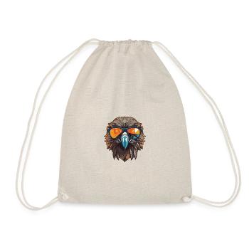 Adler Kopf Cool - Turnbeutel - Natur - Vorne