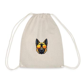 Tête de chien de berger allemand cool - Sac de sport léger - nature - Devant