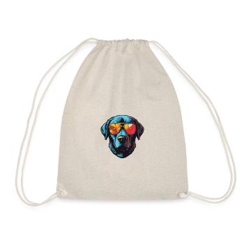 Labrador Dog Head Cool - Drawstring Bag - nature - Front