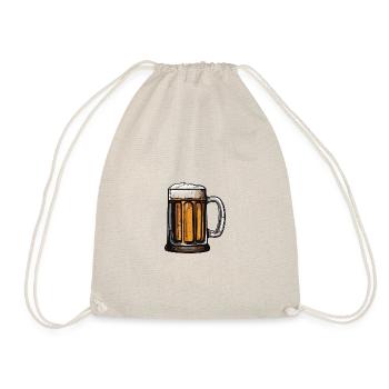 Beer Mug Beer Glass - Drawstring Bag - nature - Front