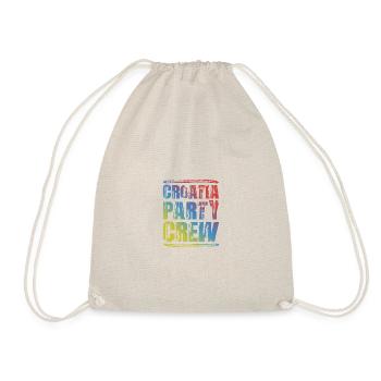 Croatia Party Crew Colorful - Drawstring Bag - nature - Front