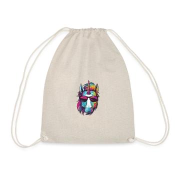 Unicorn Head - Drawstring Bag - nature - Front