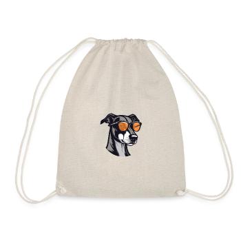 Greyhound Dog Cool Head Party - Drawstring Bag - nature - Front