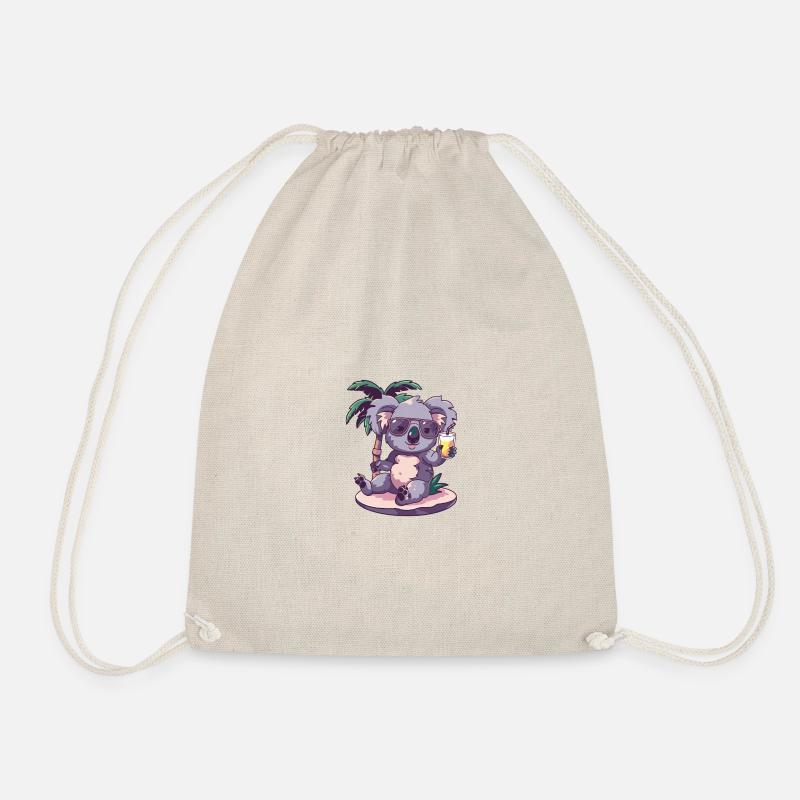 Koala Sommer Strand Comic - Turnbeutel - Natur