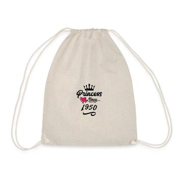 1950 Prinzessin Geburtstag - Turnbeutel - Natur - Vorne