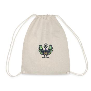 Pfau Vogel Halloween Tier - Turnbeutel - Natur - Vorne