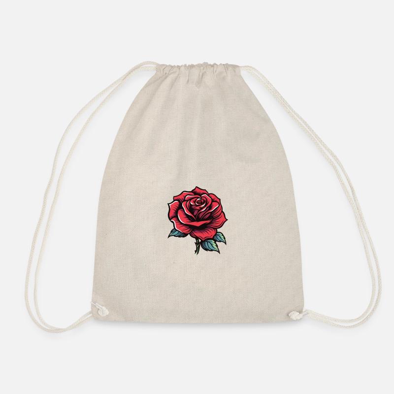 Rose Liebe - Turnbeutel - Natur