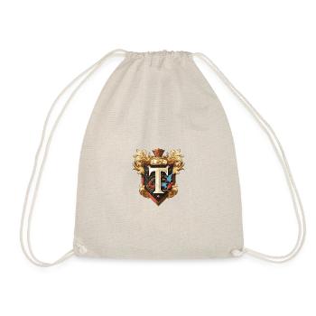 Couronne de logo de lettre T - Sac de sport léger - nature - Devant