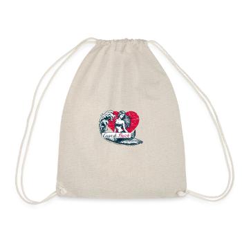 Mermaid of the Torch Surfer Heart of Breizh - Drawstring Bag - nature - Front
