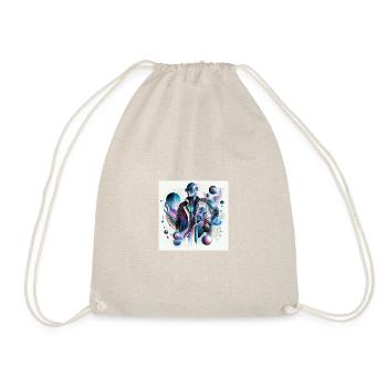 Neon Cyber Wave - Drawstring Bag - nature - Front