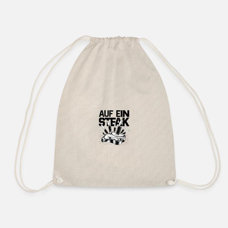 On a Steak T-Shirt Design - Black - Drawstring Bag - nature