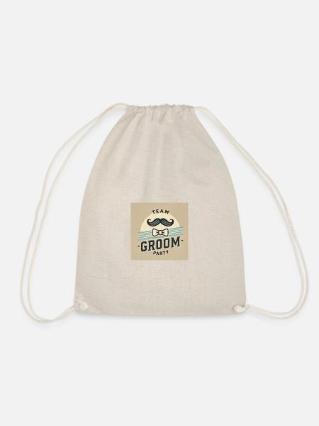 Team Groom - Junggesellenabschied Poltern - Turnbeutel - Natur