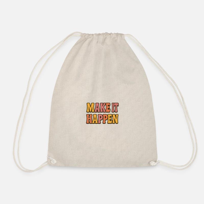 Make It Happen – Retro Vibes - Drawstring Bag - nature