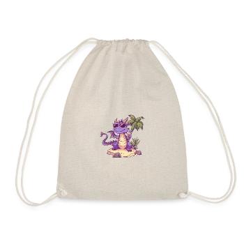Dragon Summer Holiday - Drawstring Bag - nature - Front