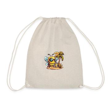 Bee Summer Holiday - Drawstring Bag - nature - Front