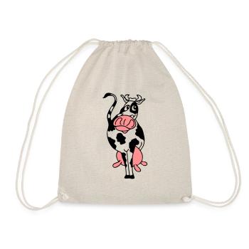 cow 2 - Drawstring Bag - nature - Front