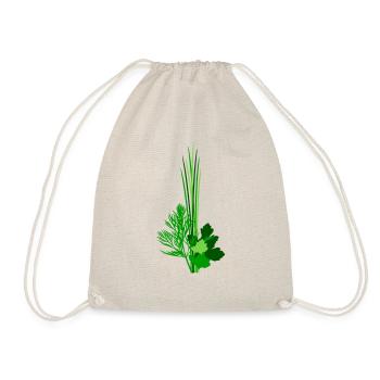 Kräuter Kraut Gewürz Würzen Feinschmecker - Turnbeutel - Natur - Vorne