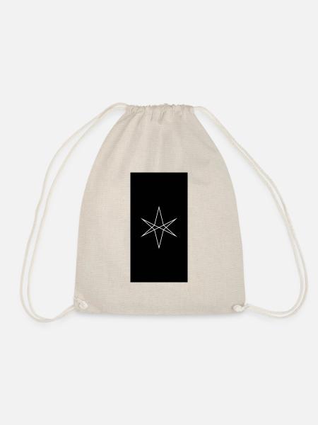 Single-channel hexagram - Drawstring Bag - nature
